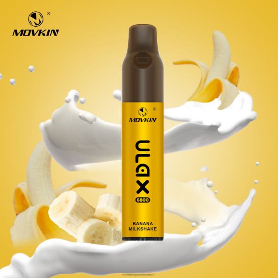 RandM Movkin Ulax 6800 (Keramikspule), wiederaufladbares Einweg-Vape-Pod-Gerät Bananenmilchshake RandM günstig kaufen 8FV8T65