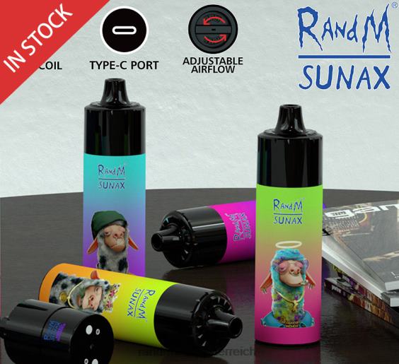 RandM Sunax 21000 Airflow Control Pod, austauschbares Vape-Gerät, 1 Stück Erdbeerdonut RandM rabattcode 8FV8T267