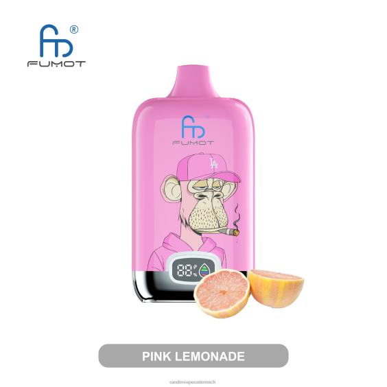 Fumot Original RandM Digital Box 12000-Akku und Liquid-Display-Vape-Gerät pinke Limonade RandM vape österreich 8FV8T11