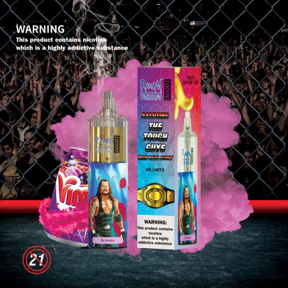RandM Tornado 10000 Airflow Control Vape-Gerät 1St Erdbeerdonut RandM rabattcode 8FV8T107