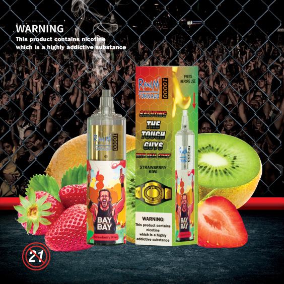 RandM Tornado 10000 Airflow Control Vape-Gerät 1St Erdbeerdonut RandM rabattcode 8FV8T107