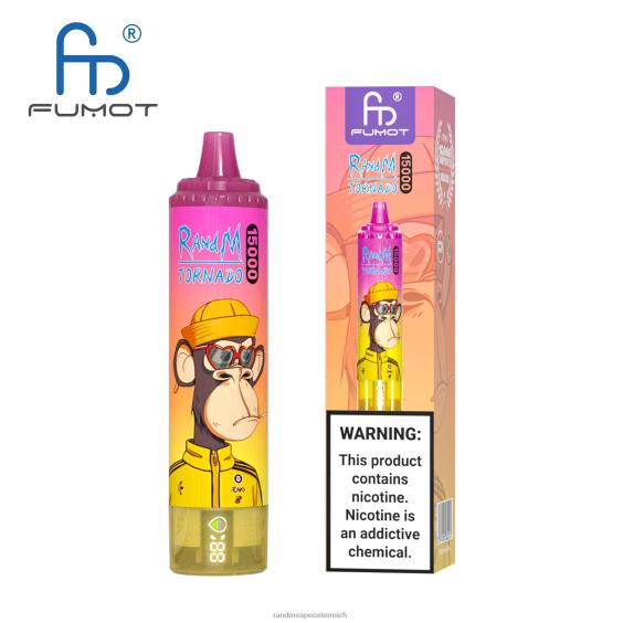 Fumot RandM Tornado 15000 Vape-Gerät mit Akku und E-Liquid-Display Version 1 Traubeneis RandM rabattcode 8FV8T27