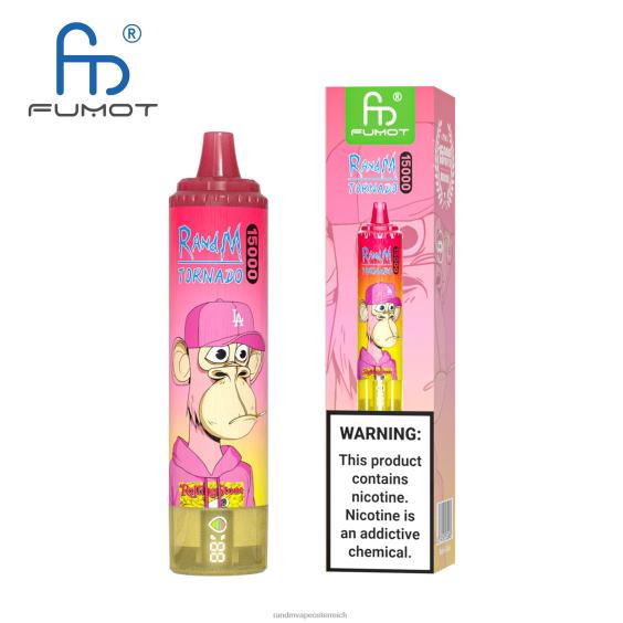 Fumot RandM Tornado 15000 Vape-Gerät mit Akku und E-Liquid-Display Version 1 Traubeneis RandM rabattcode 8FV8T27