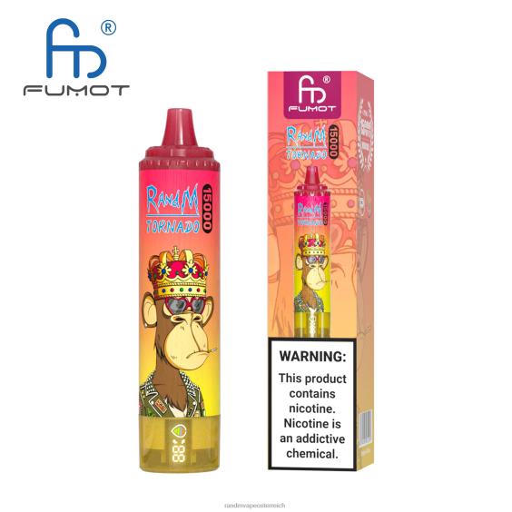 Fumot RandM Tornado 15000 Vape-Gerät mit Akku und E-Liquid-Display Version 1 Traubeneis RandM rabattcode 8FV8T27