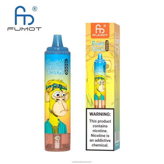 Fumot RandM Tornado 15000 Vape-Gerät mit Akku und E-Liquid-Display Version 1 Traubeneis RandM rabattcode 8FV8T27