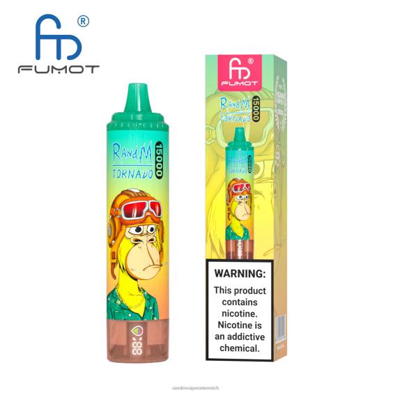 Fumot RandM Tornado 15000 Vape-Gerät mit Akku und E-Liquid-Display Version 1 Traubeneis RandM rabattcode 8FV8T27