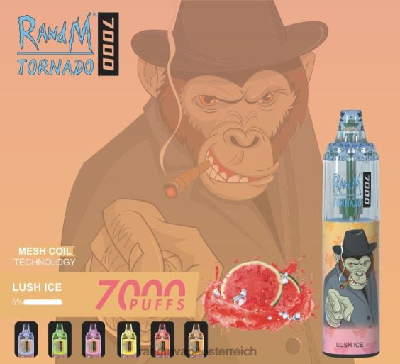 RandM Tornado 7000 Airflow Control Vape-Gerät 1St roter Apfel Zitrone tornado vape wien 8FV8T179