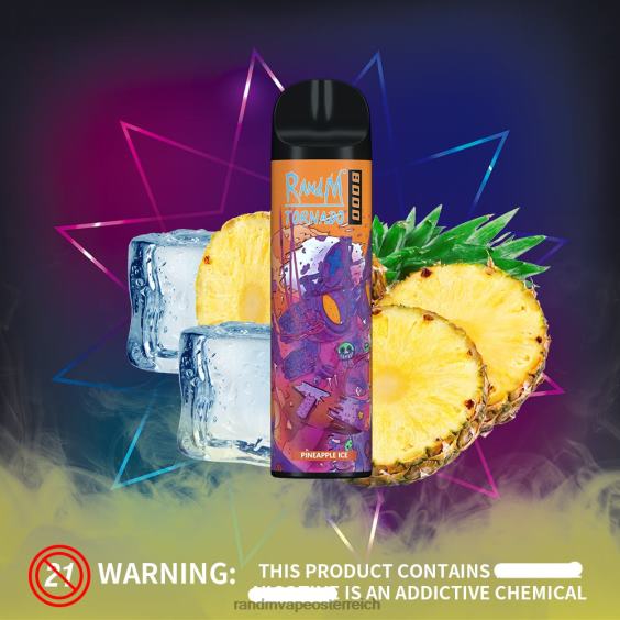 RandM Tornado 8000 Airflow Control Vape-Gerät 1St Bananeneis RandM rabattcode 8FV8T247