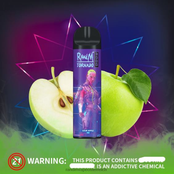 RandM Tornado 8000 Airflow Control Vape-Gerät 1St Bananeneis RandM rabattcode 8FV8T247