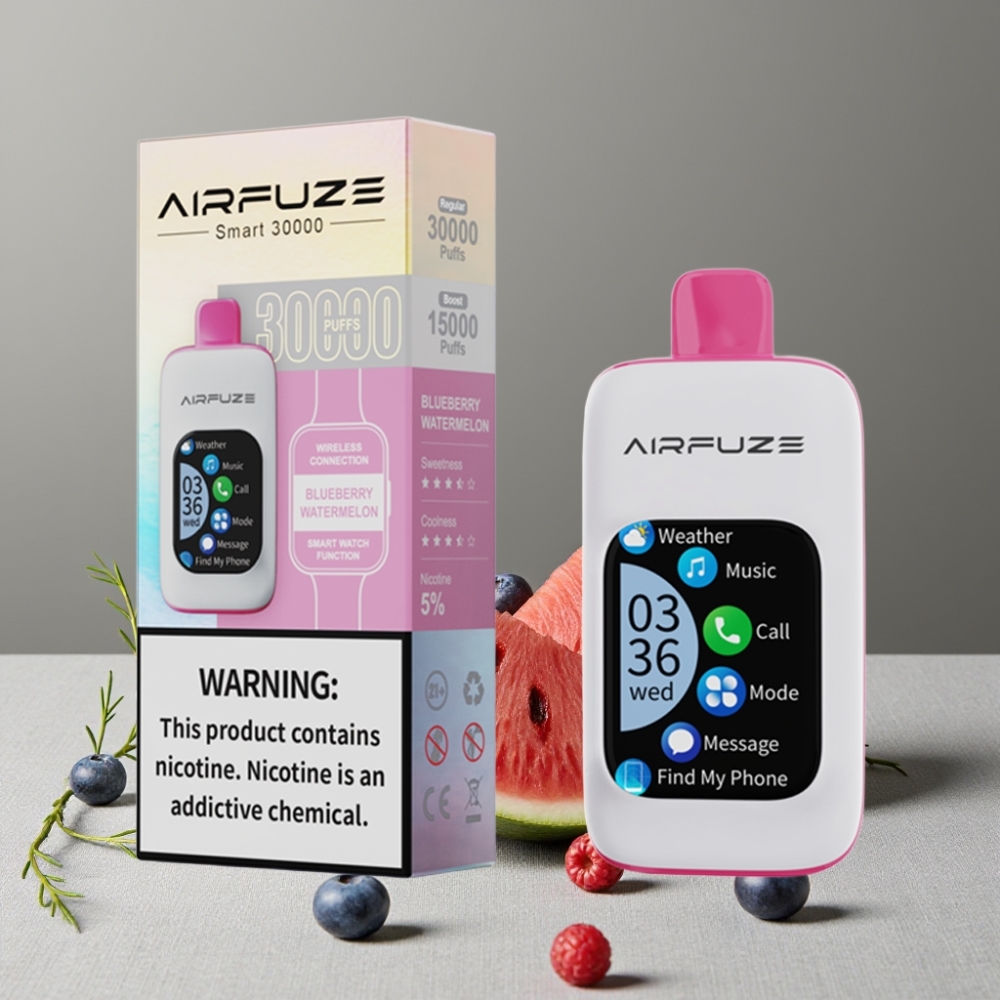 AirFuze Smart 30000 Puffs Disposable Pod mit Blaubeer-Wassermelone & Touchscreen
