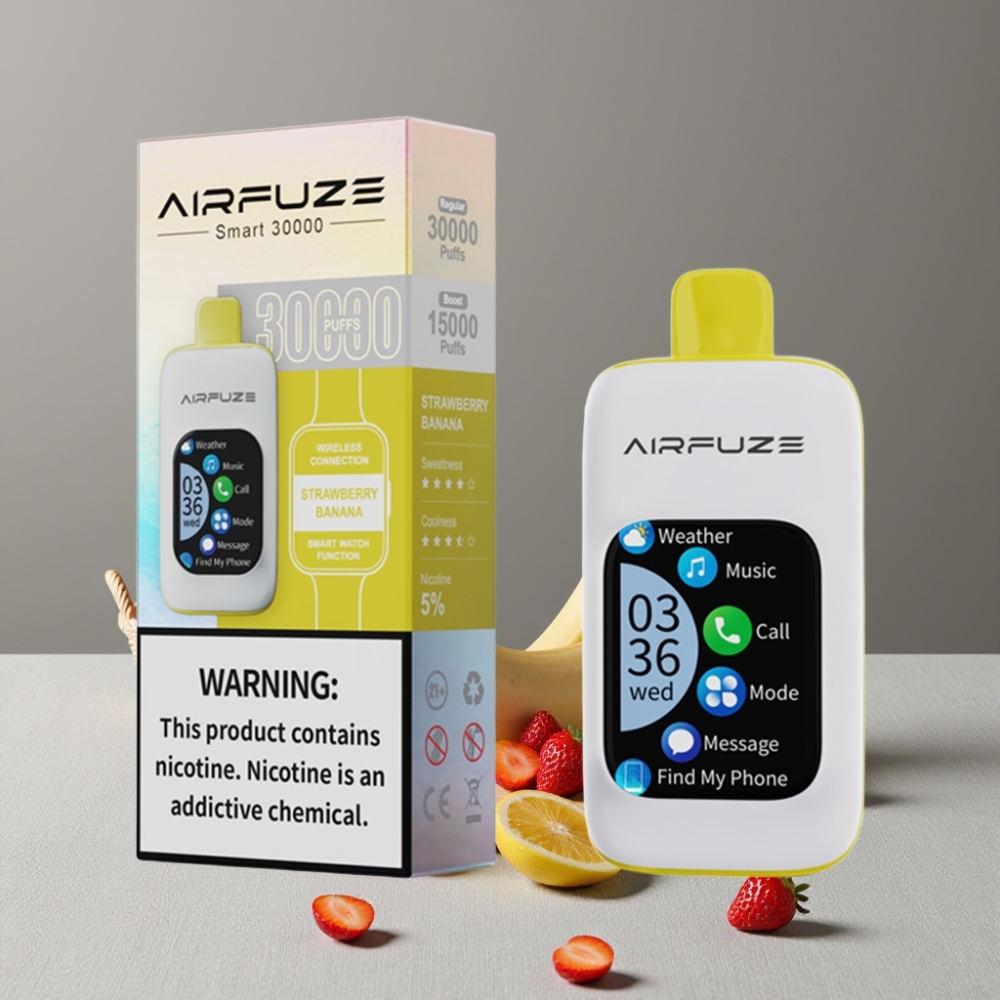 AirFuze Smart 30000 Puffs Erdbeer-Banane Disposable Pod mit Touchscreen & Typ-C