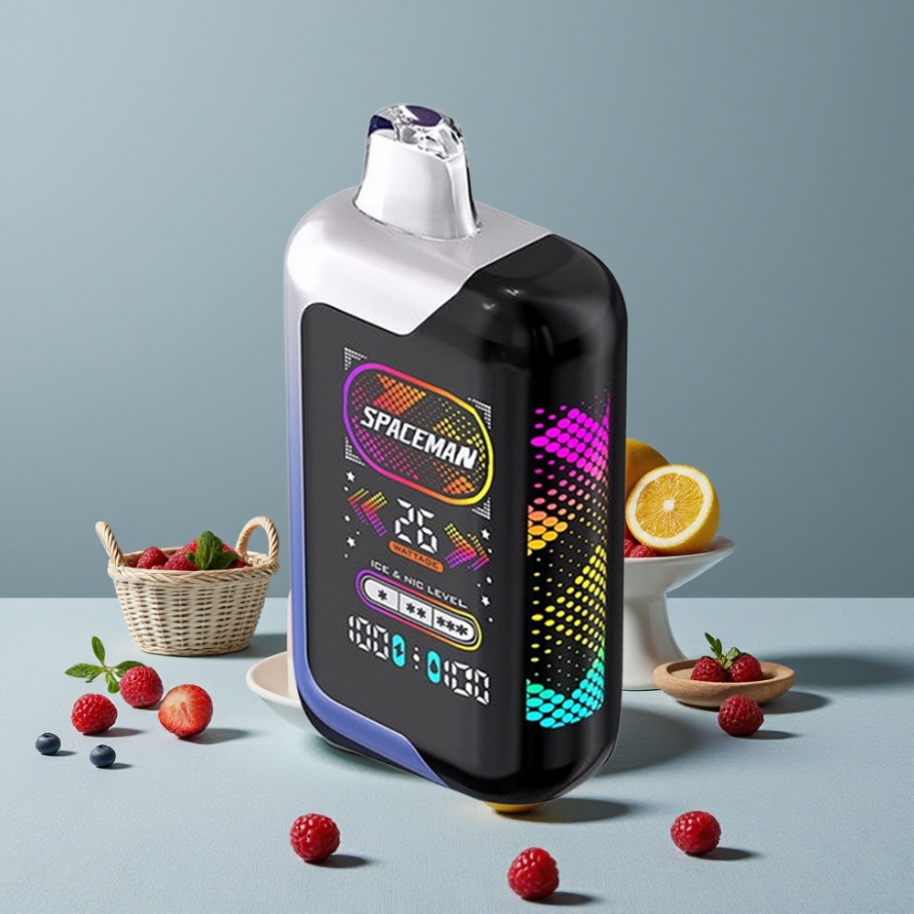 SMOK Spaceman SP40000 Null Nikotin Disposable mit 20ml und 40000 Zügen Blauer Himbeer-Eis